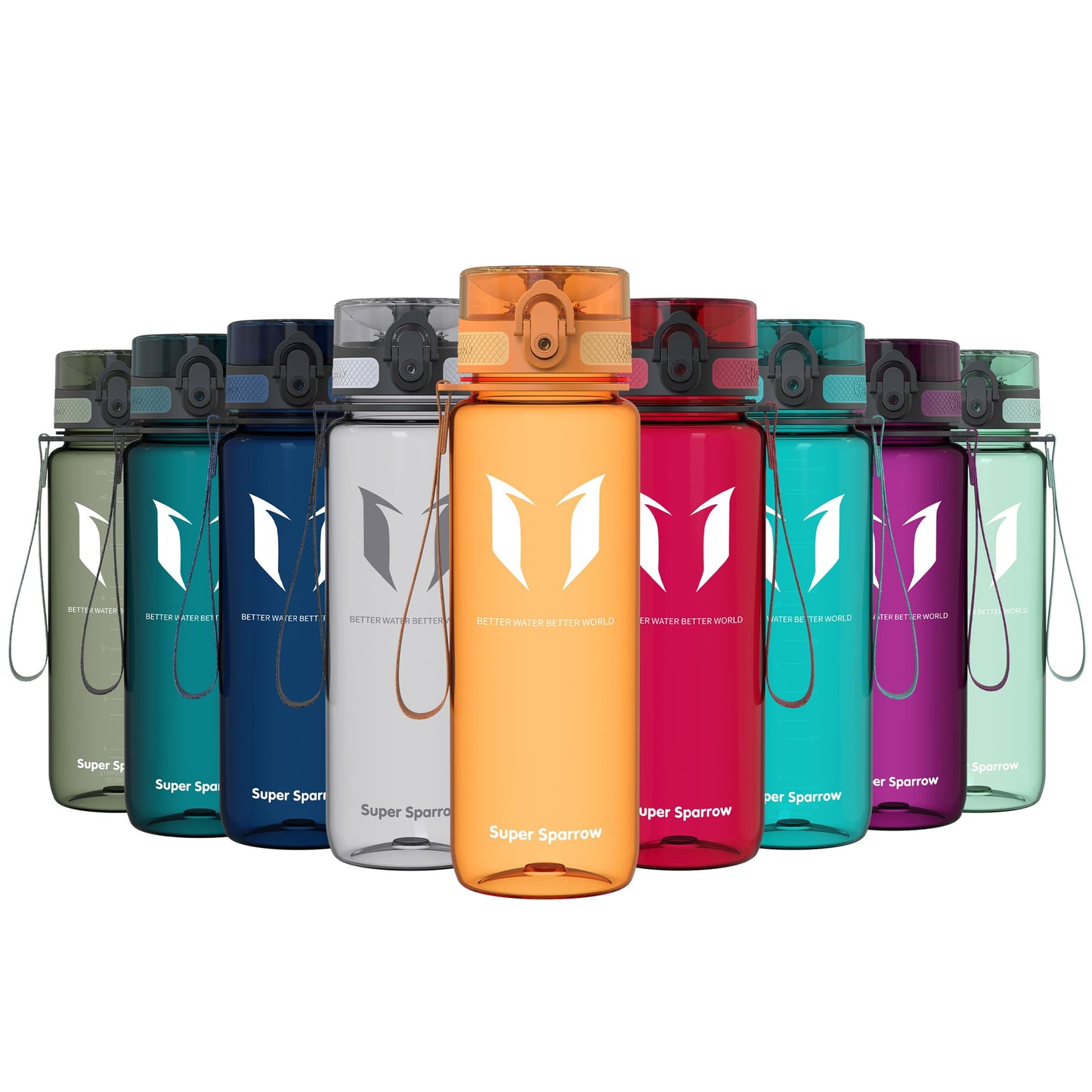 Trinkflasche Tritan BPA-frei - 4 Größen 350-1000ml Auslaufsicher