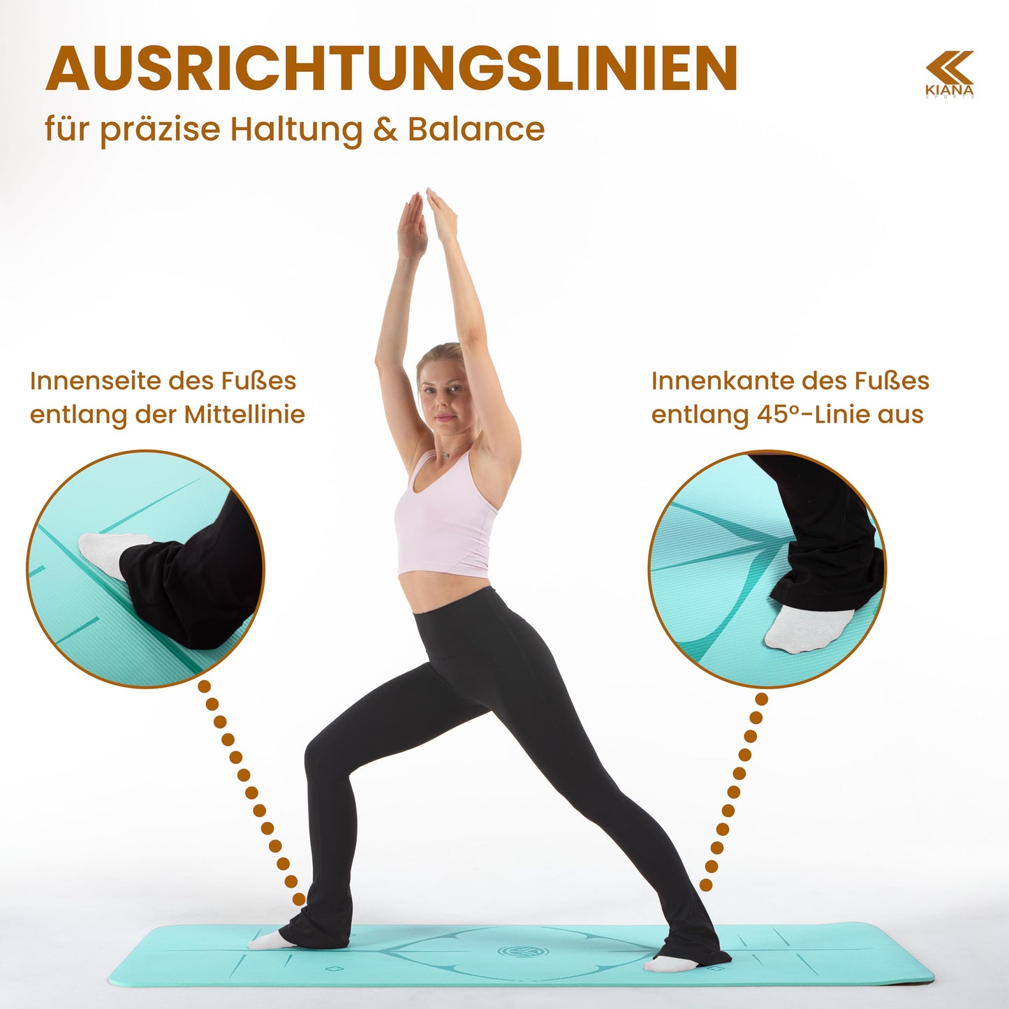 Yogamatte Rutschfest Gelenkschonend - 2 Dicken 1,0 & 1,5 cm NBR