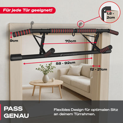 Klimmzugstange rutschfeste Griffe Schaumstoff Calisthenics
