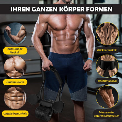 Bauchmuskeltrainer AB Roller Automatischer Rückprall mit Kniematte