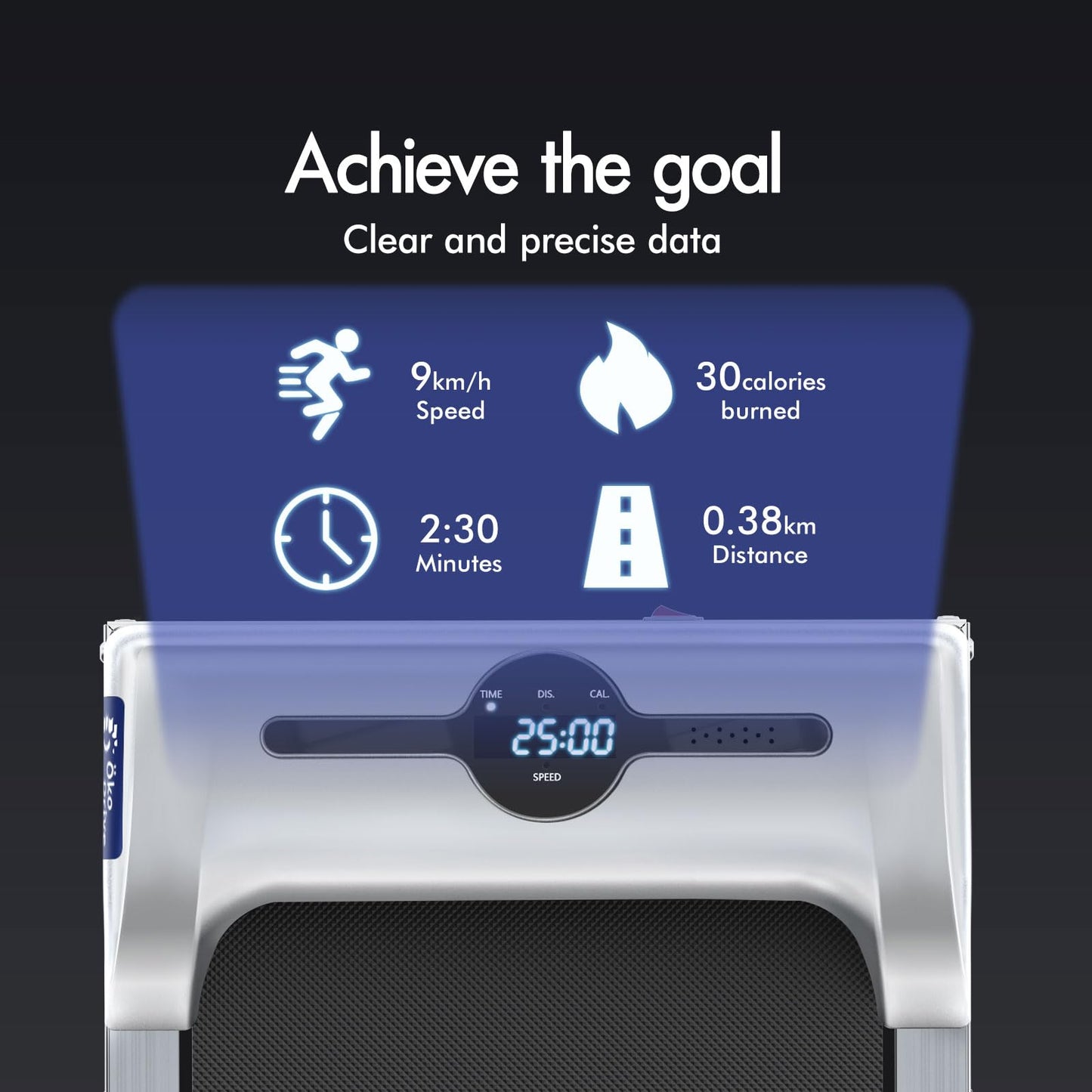 Laufband Walking Pad Klappbar 2,2 PS - Bluetooth LED bis 120kg