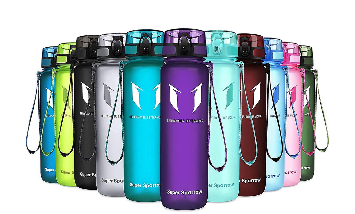 Trinkflasche Tritan BPA-frei - 4 Größen 350-1000ml Auslaufsicher