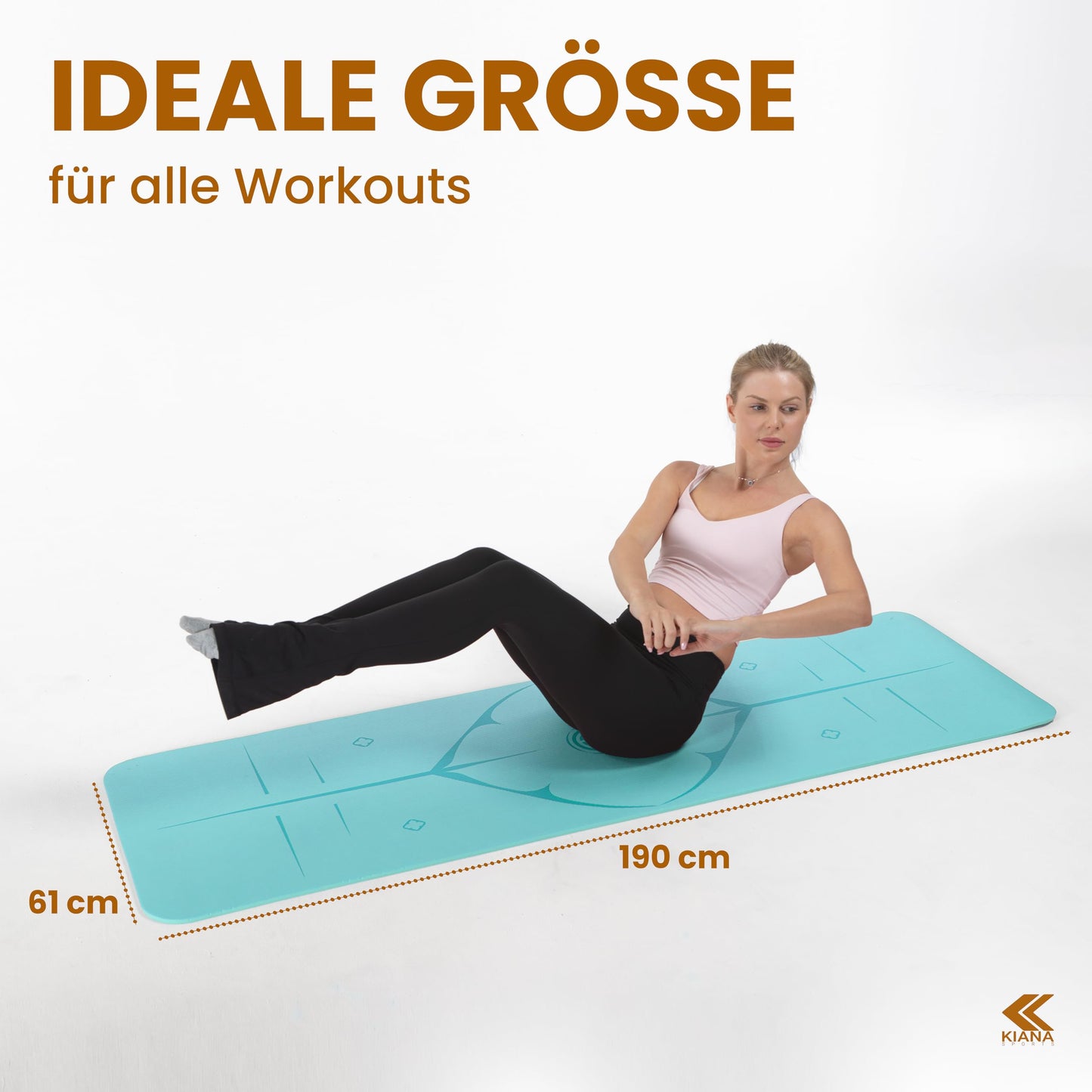 Yogamatte Rutschfest Gelenkschonend - 2 Dicken 1,0 & 1,5 cm NBR