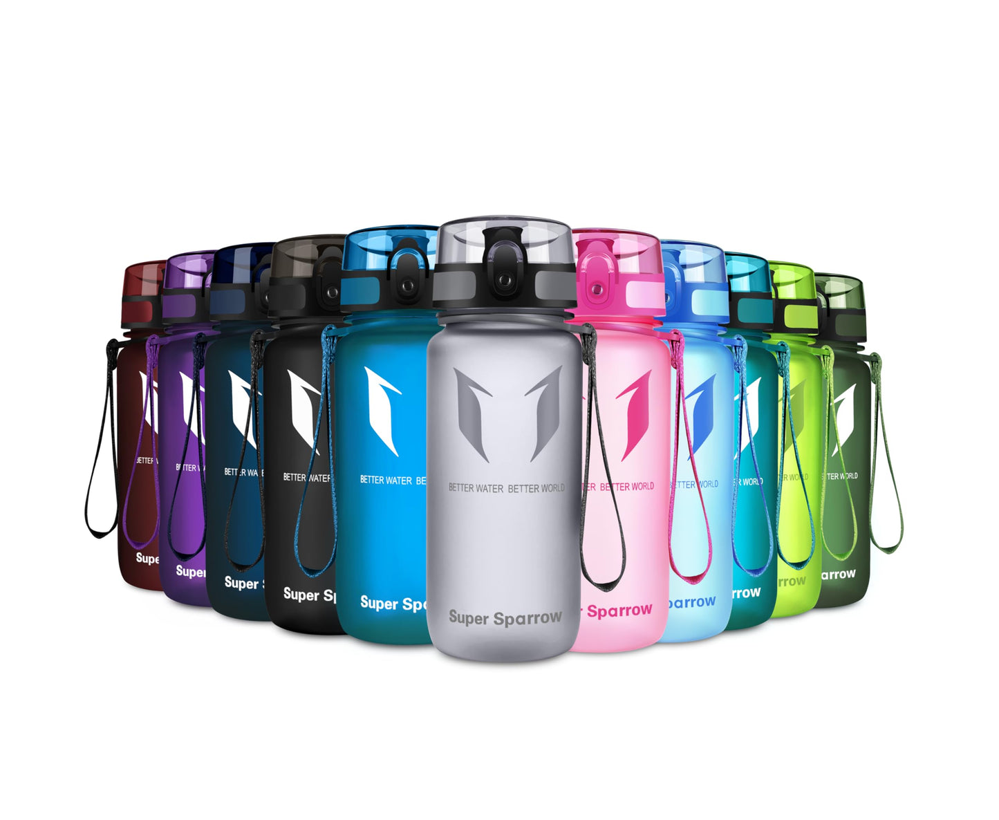 Trinkflasche Tritan BPA-frei - 4 Größen 350-1000ml Auslaufsicher