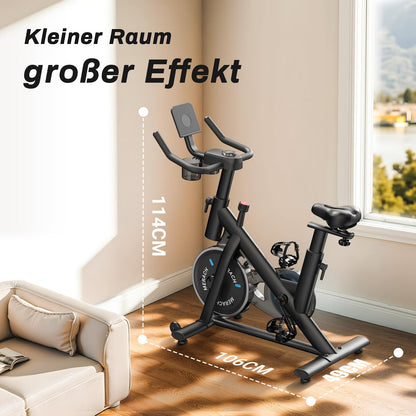 Heimtrainer Fahrrad mit App - 8 Stufen LCD Monitor bis 136kg