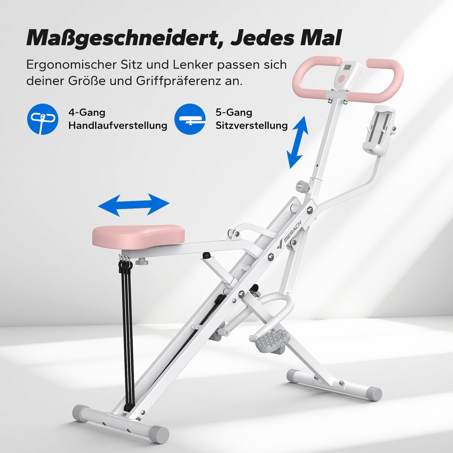 Squat Rudergerät 2-in-1 Klappbar - Gesäß Bein Training bis 160kg