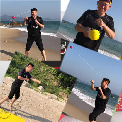 Reflexball 4 Bälle + 2 Stirnbänder - Hand-Auge-Koordination Training