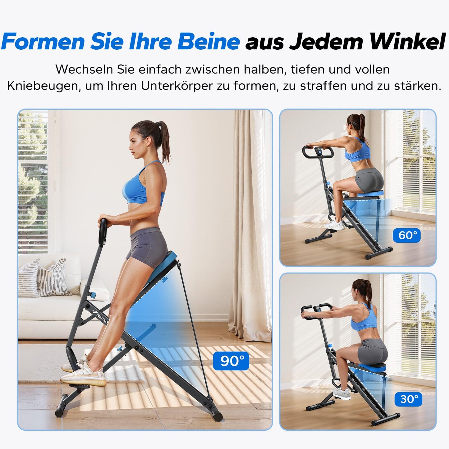 Squat Gerät 2-in-1 mit Widerstandsbändern einstellbar
