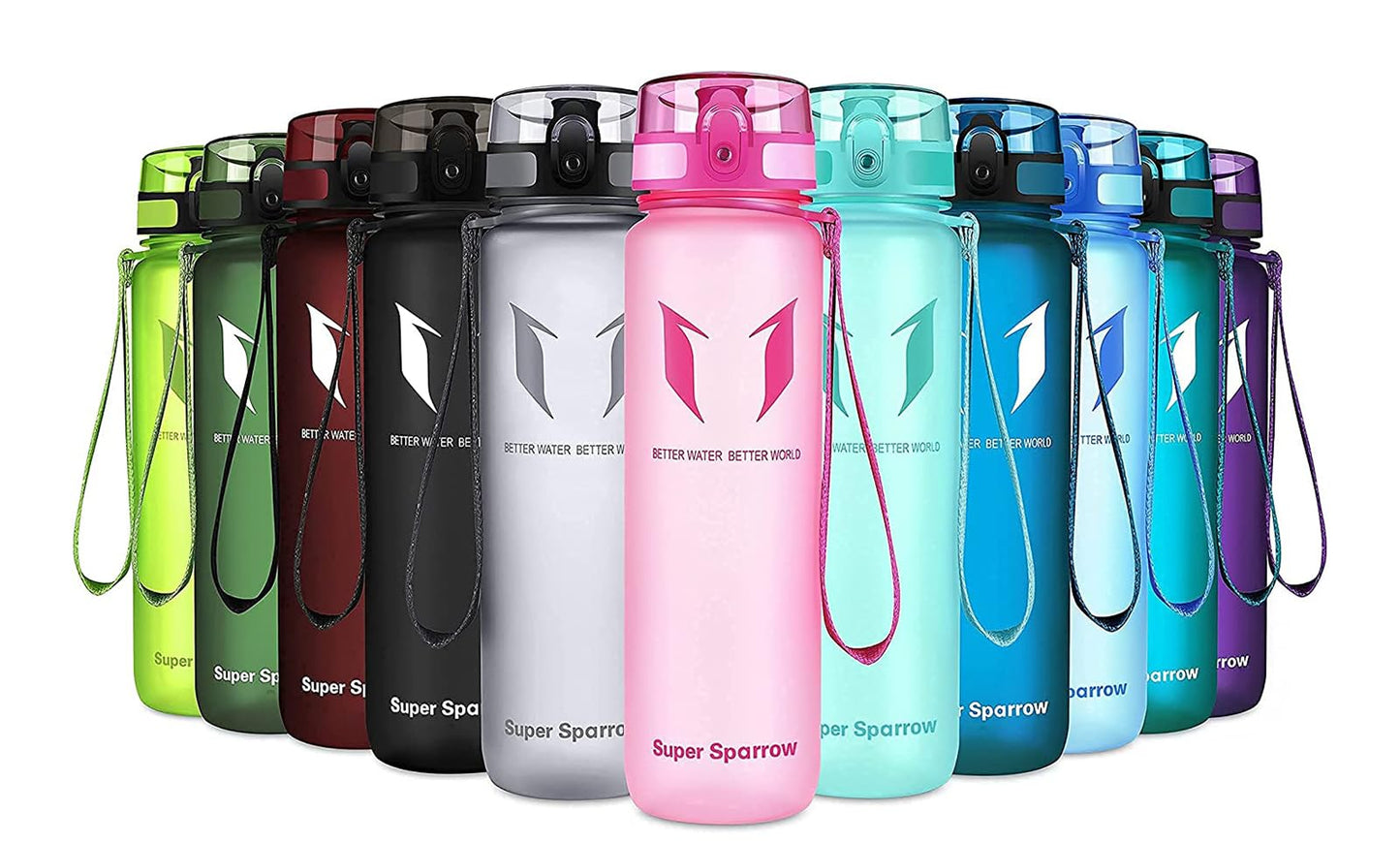 Trinkflasche Tritan BPA-frei - 4 Größen 350-1000ml Auslaufsicher