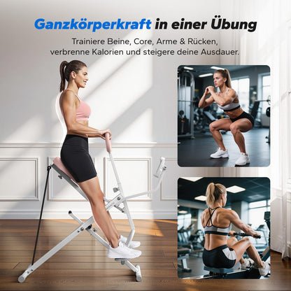 Squat Rudergerät 2-in-1 Klappbar - Gesäß Bein Training bis 160kg