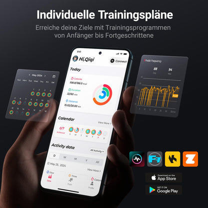 Heimtrainer Fahrrad mit App - 8 Stufen LCD Monitor bis 136kg