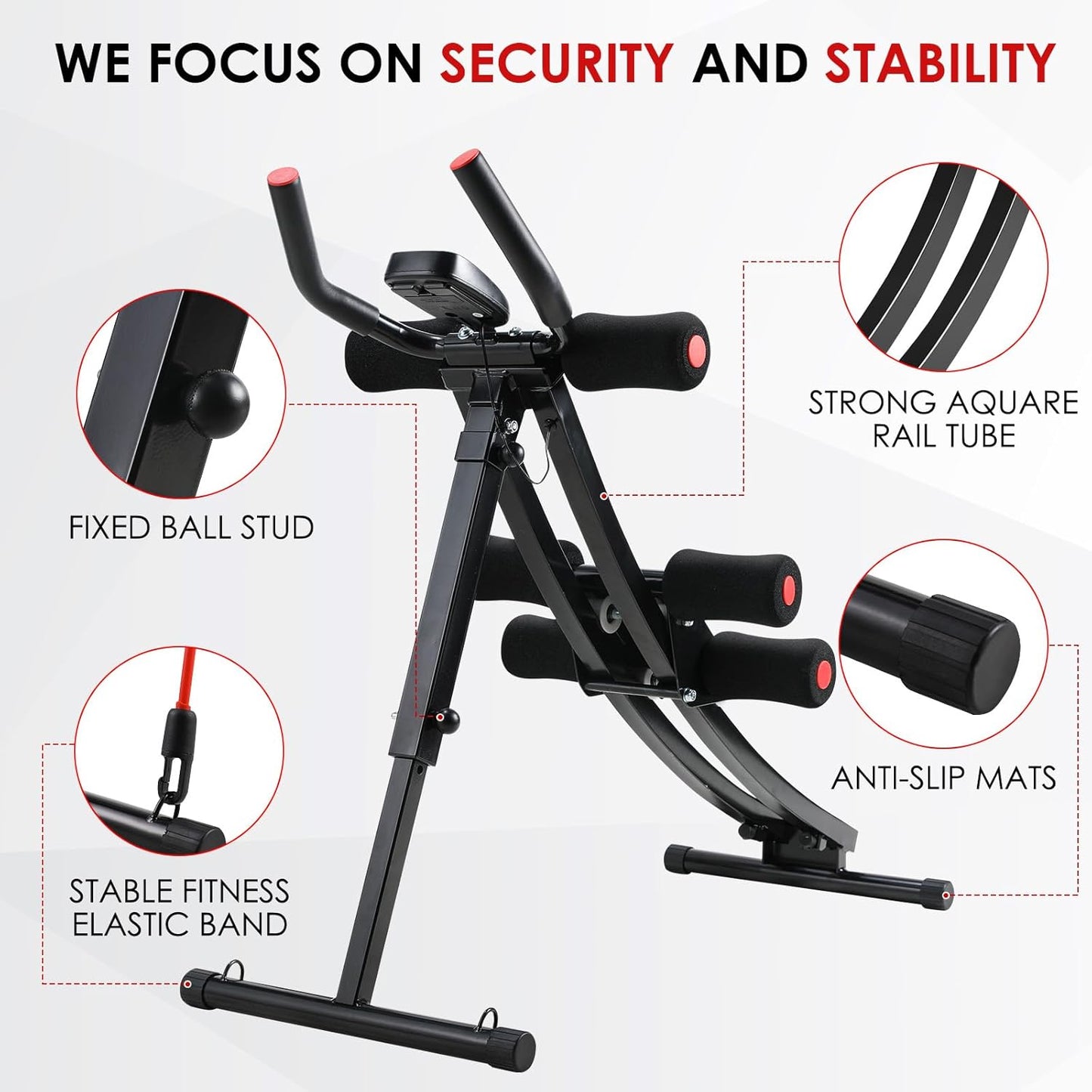 Heimtrainer Bauchmuskeltrainer LCD Monitor Liferun
