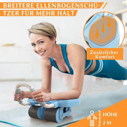 Bauchmuskeltrainer AB Roller 2-in-1 mit Kniematte - bis 150kg