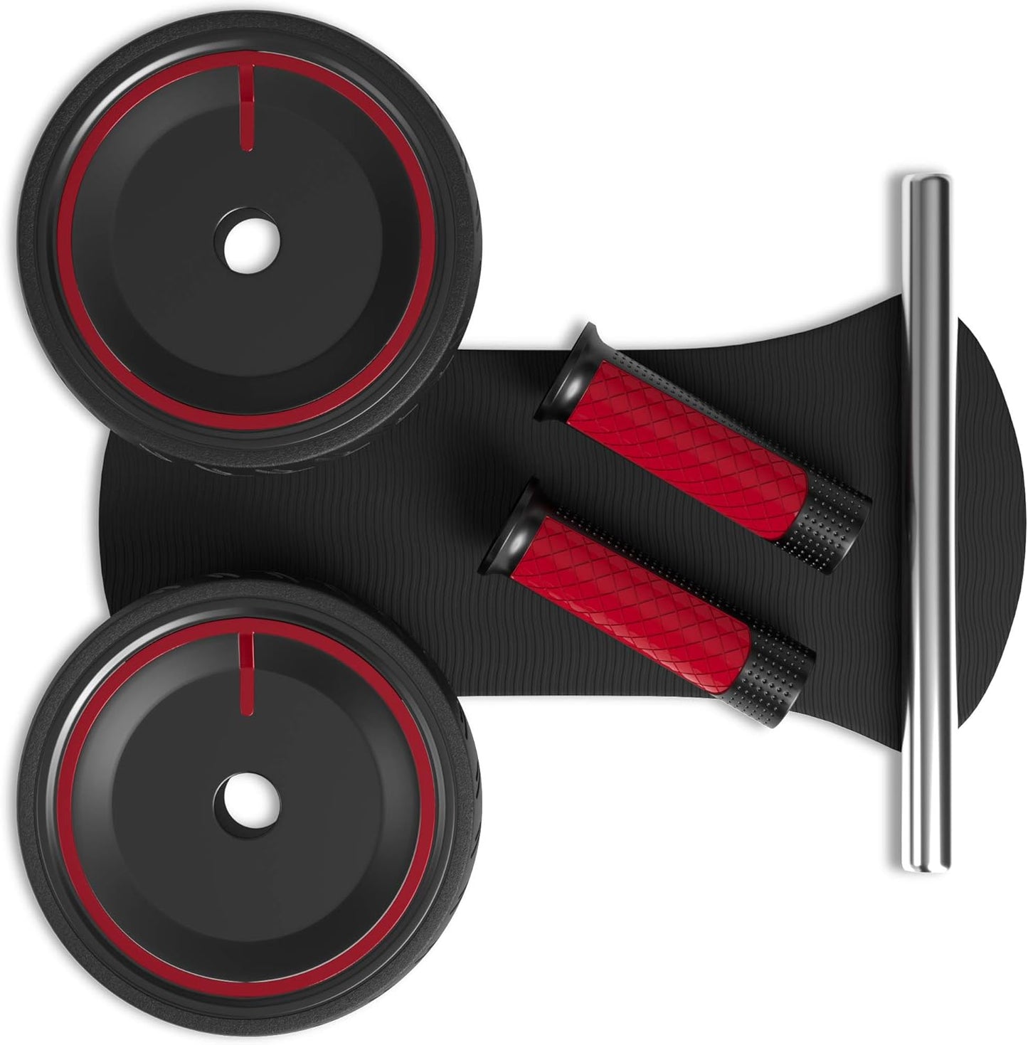 Bauchmuskeltrainer Doppelrad kompakt platzsparend
