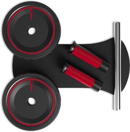 Bauchmuskeltrainer Doppelrad kompakt platzsparend
