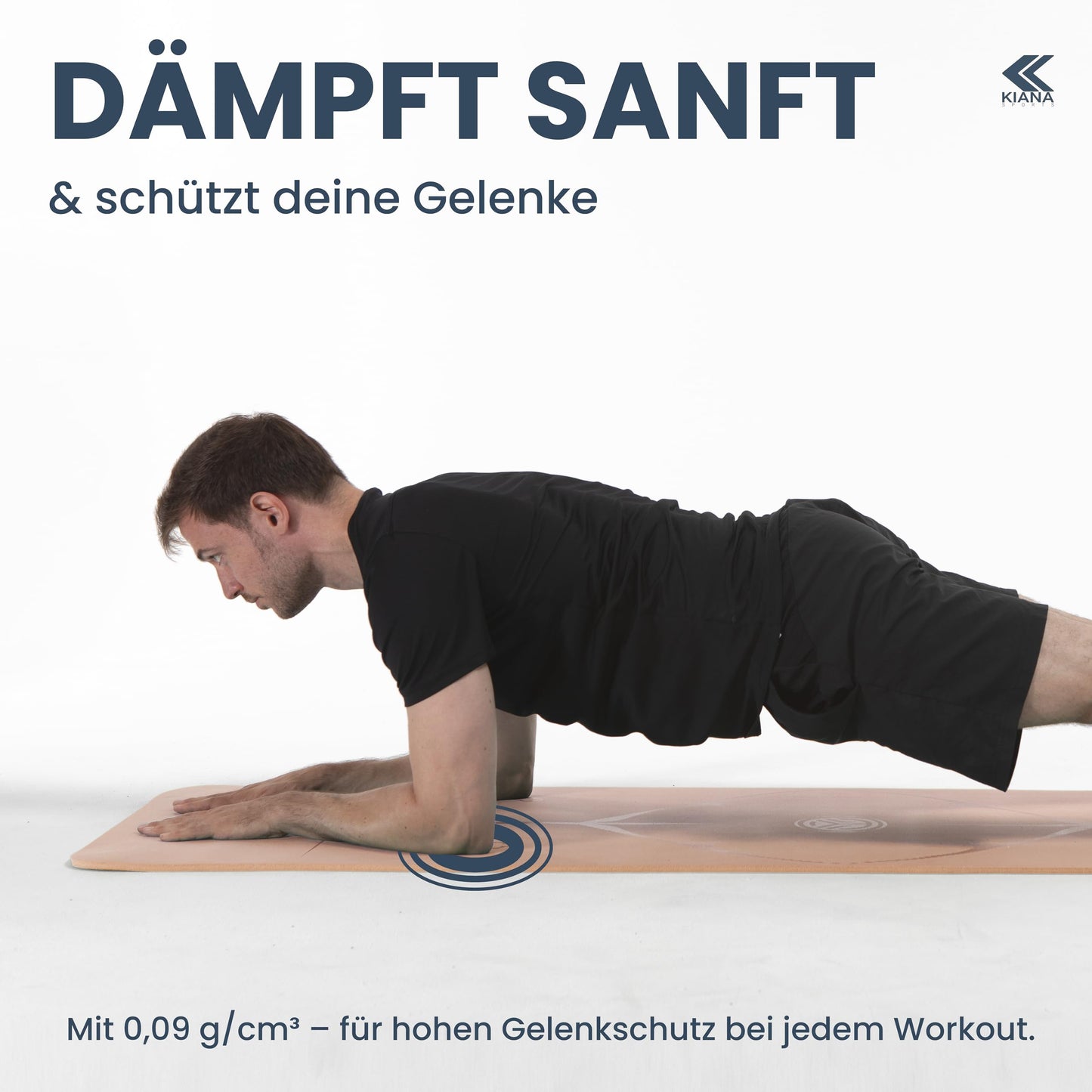 Yogamatte Rutschfest Gelenkschonend - 2 Dicken 1,0 & 1,5 cm NBR