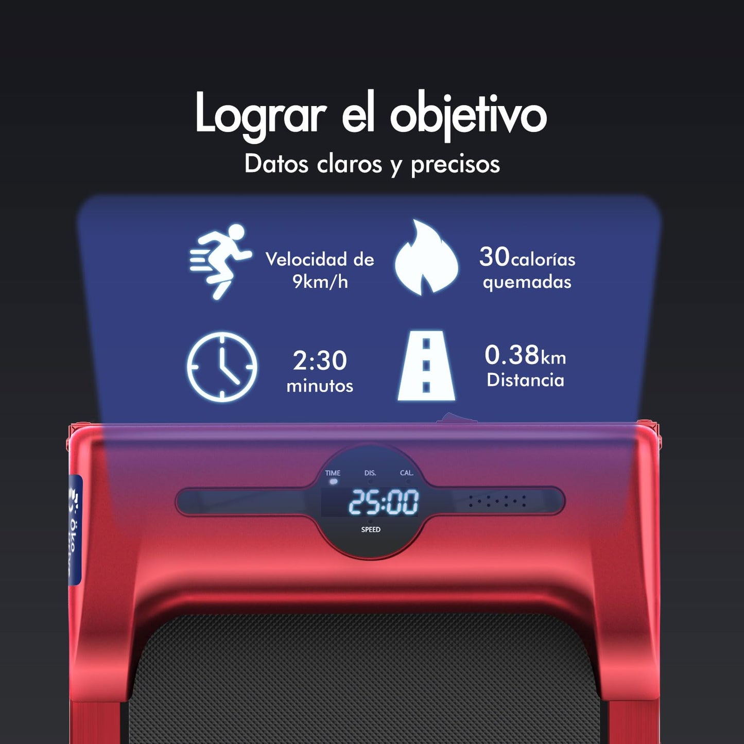 Laufband Walking Pad Klappbar 2,2 PS - Bluetooth LED bis 120kg