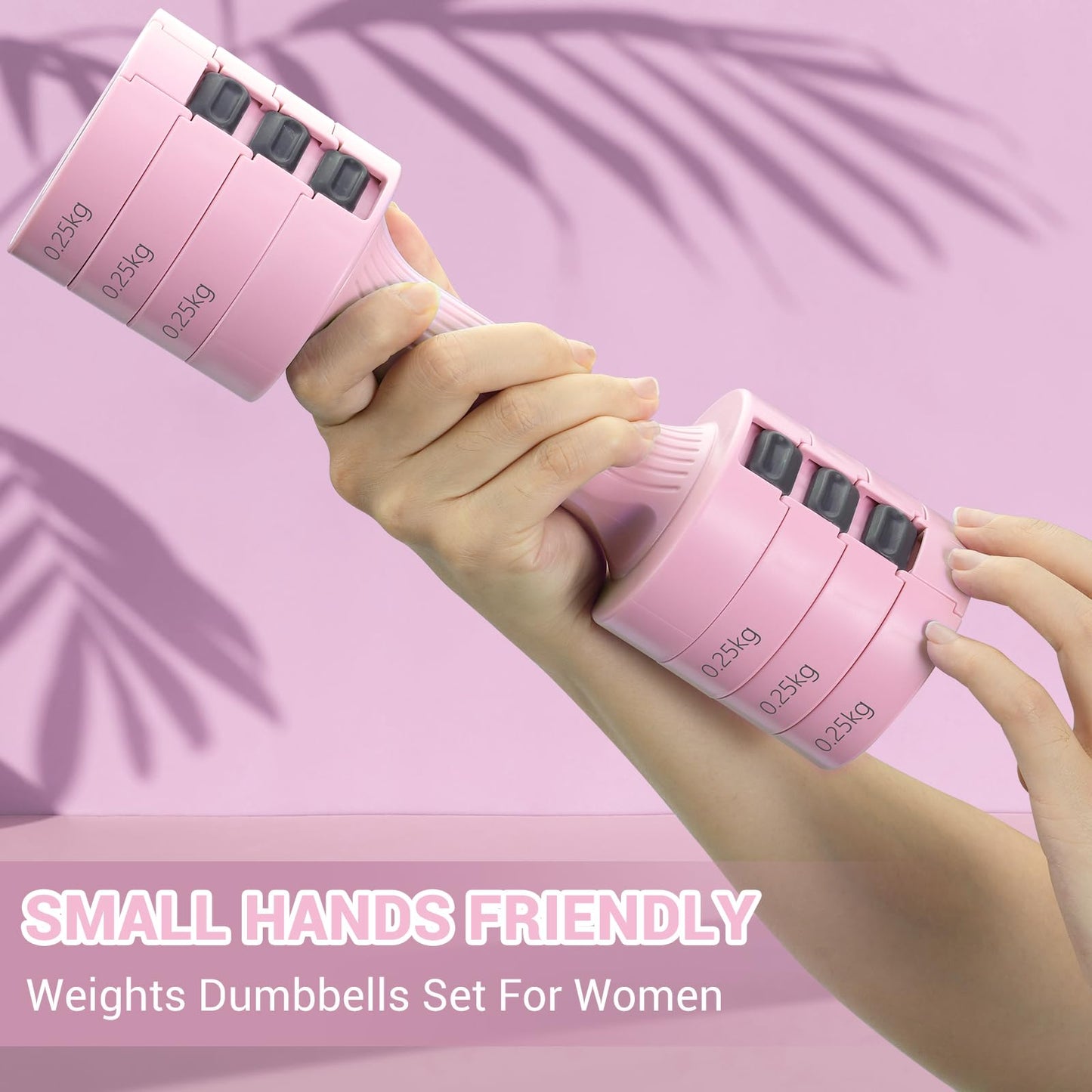 Sportneer Verstellbares Kurzhantel-Set - Kurzhanteln für Frauen, je 1-2,5 kg, 4-in-1 Kurzhantel-Set zu 2, Verstellbares Kurzhantel-Set für Heim-Fitnessstudio, Fitness, Krafttraining, Geschenk