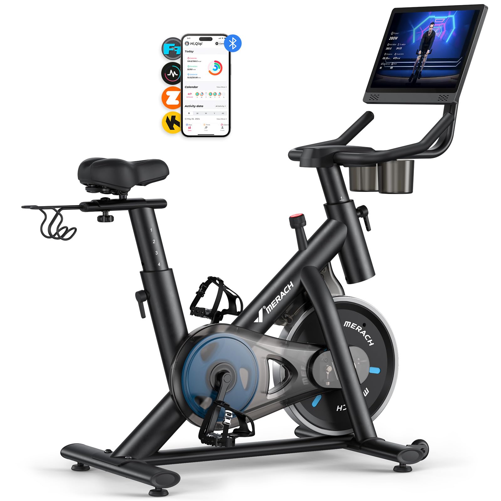 Heimtrainer Fahrrad 8 Magnetwiderstandsstufen Indoor Cycling
