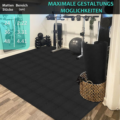 Bodenschutzmatten Fitness Puzzlematten 31x31cm - EVA Schutzmatte