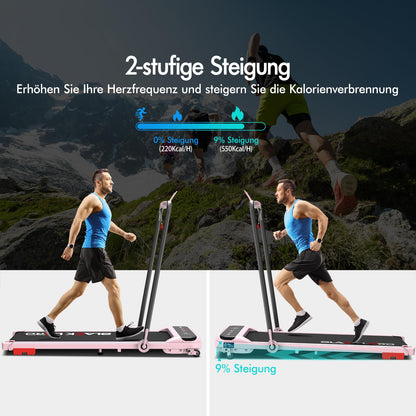Laufband Walking Pad Klappbar 2,2 PS - Bluetooth LED bis 120kg