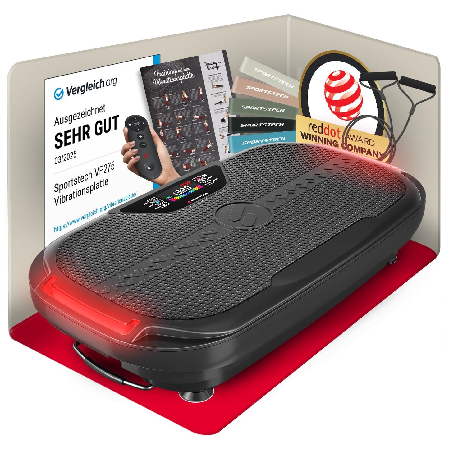 Sportstech VP250 Vibrationsplatte Ganzkörpertraining Heimtraining
