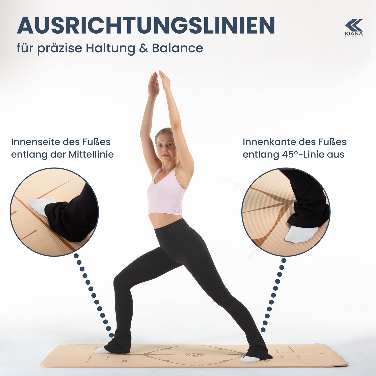 Yogamatte Rutschfest Gelenkschonend - 2 Dicken 1,0 & 1,5 cm NBR