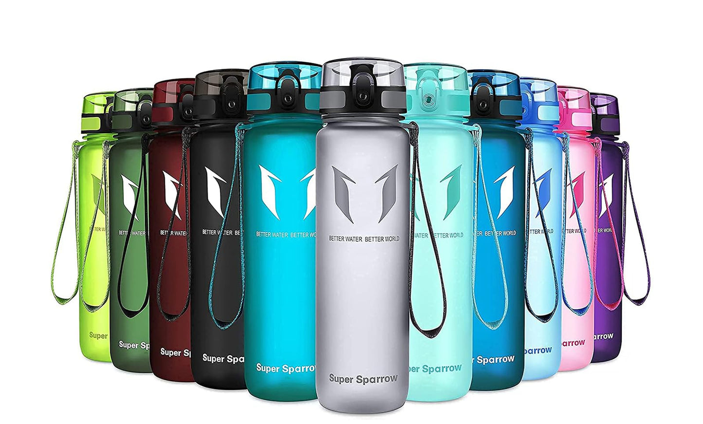 Trinkflasche Tritan BPA-frei - 4 Größen 350-1000ml Auslaufsicher