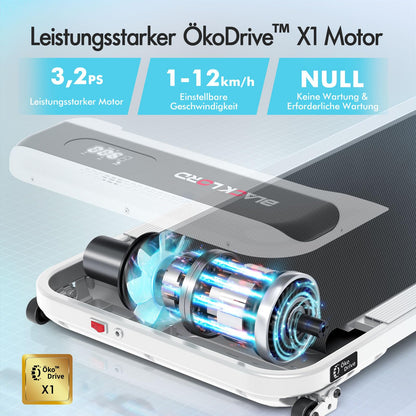 Laufband Walking Pad Klappbar 2,2 PS - Bluetooth LED bis 120kg