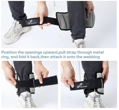 Knöchelgewichte Verstellbar 2er Pack - 0,45-2,25kg pro Knöchel