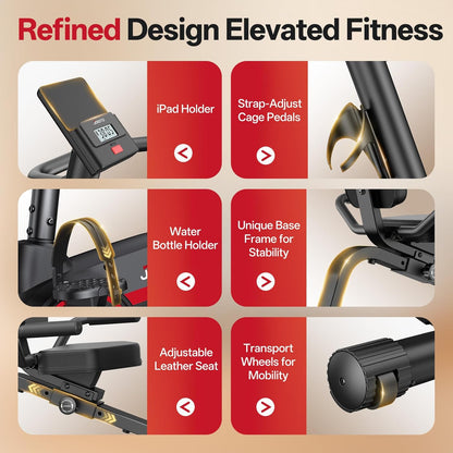 Liegeergometer Bluetooth 16 Stufen - bis 136kg LCD Display