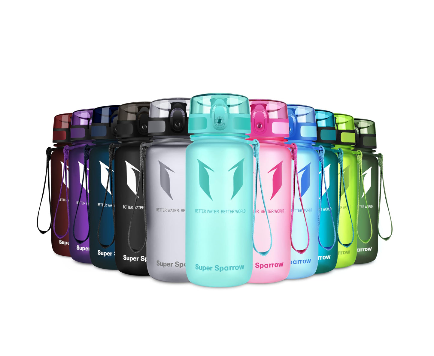 Trinkflasche Tritan BPA-frei - 4 Größen 350-1000ml Auslaufsicher