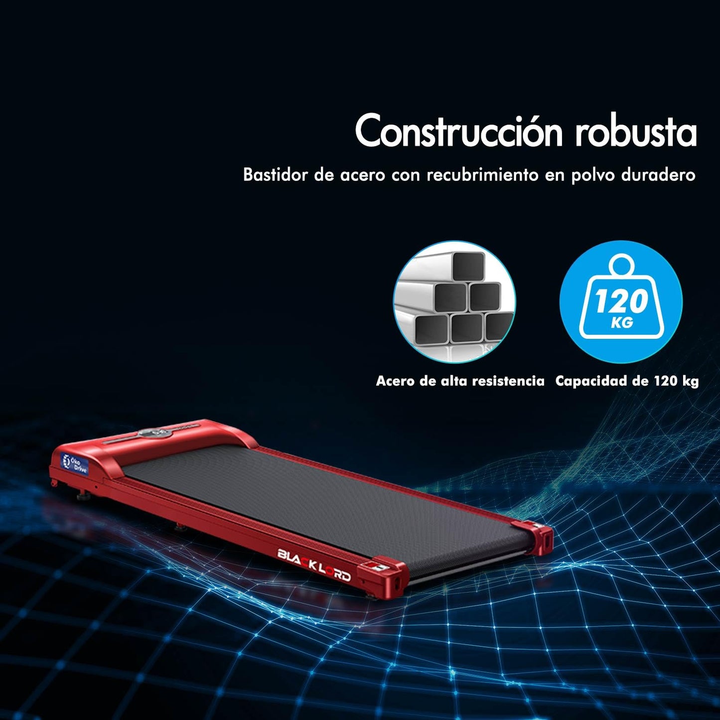 Laufband Walking Pad Klappbar 2,2 PS - Bluetooth LED bis 120kg