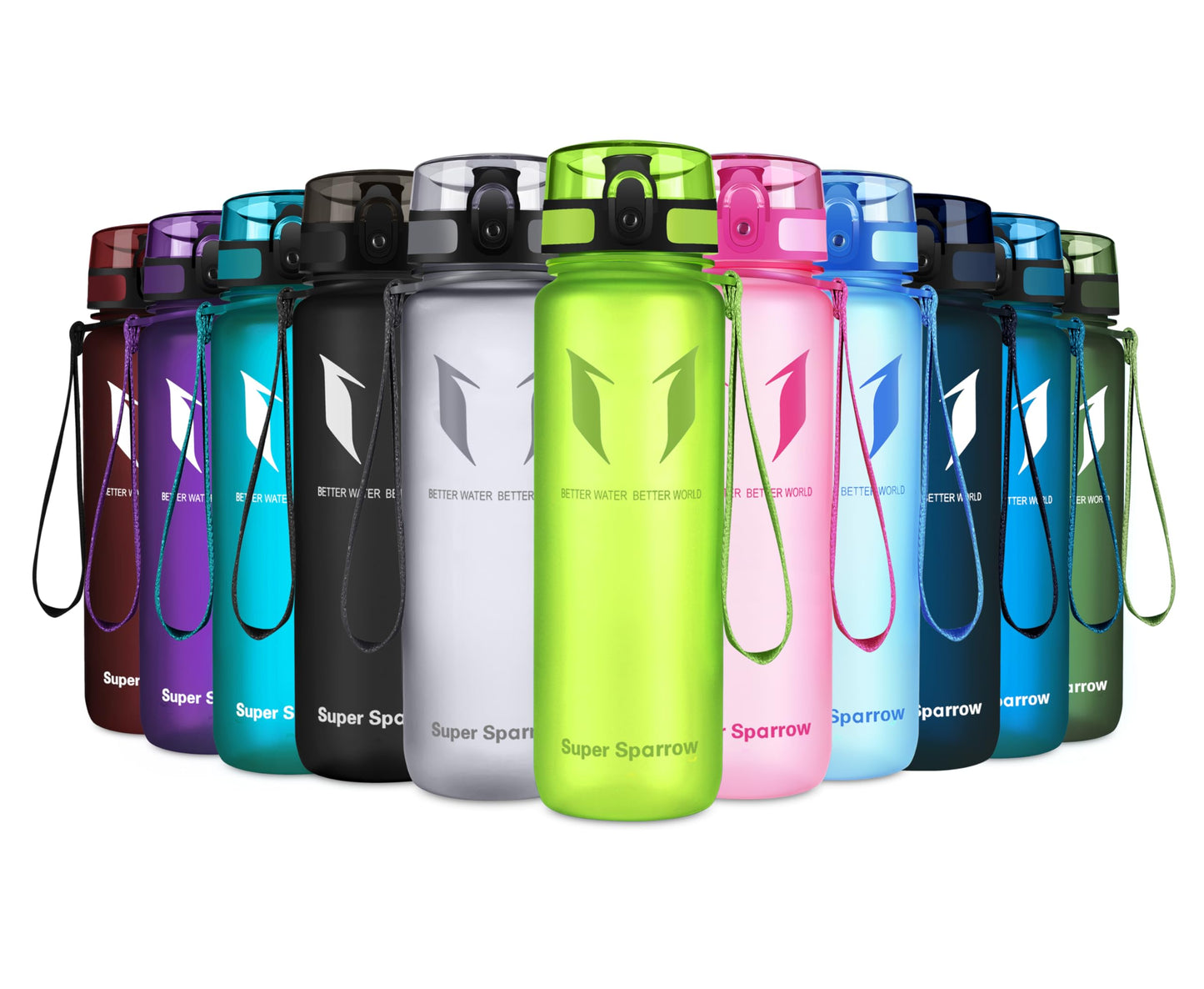 Trinkflasche Tritan BPA-frei - 4 Größen 350-1000ml Auslaufsicher