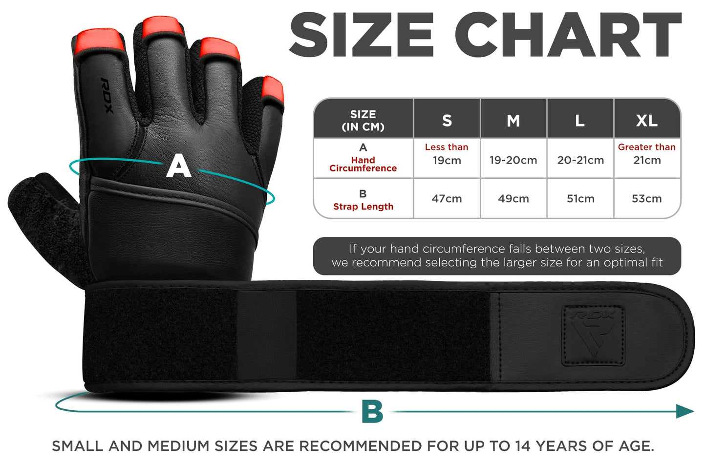 RDX Fitnesshandschuhe Maya Leder - 50cm Handgelenkschutz Gepolstert