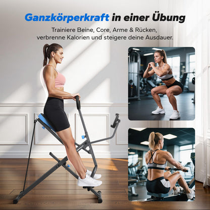 Squat Rudergerät 2-in-1 Klappbar - Gesäß Bein Training bis 160kg