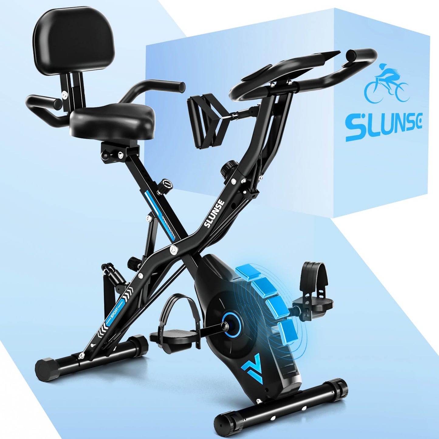 Heimtrainer Fahrrad klappbar bis 160kg Ergometer Indoor Bike

