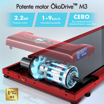 Laufband Walking Pad Klappbar 2,2 PS - Bluetooth LED bis 120kg