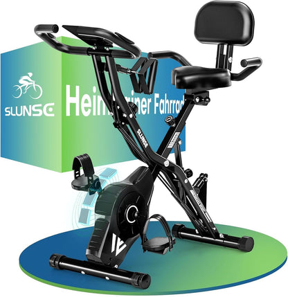 Heimtrainer Fahrrad 5-in-1 klappbar 16 Stufen 10dB leise Slunse
