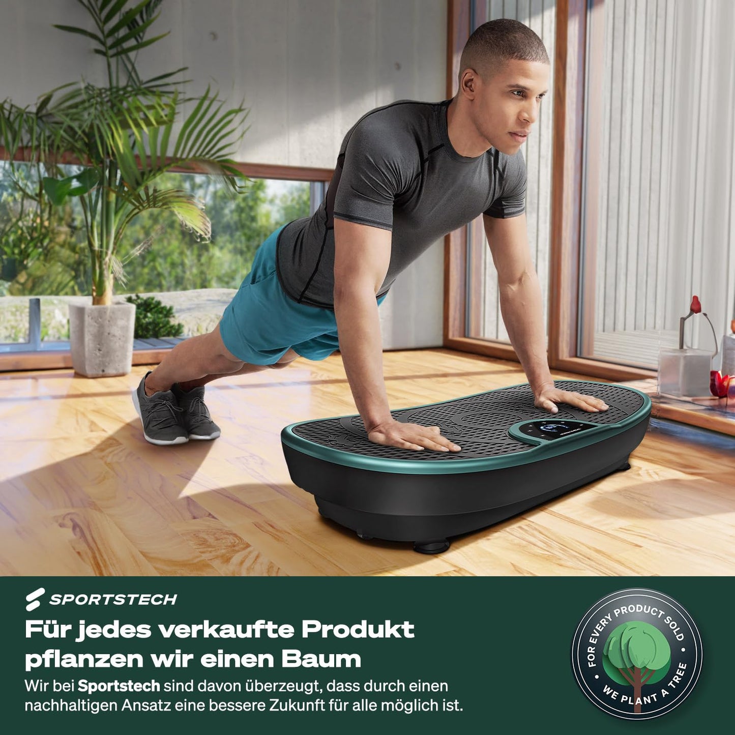 Vibrationsplatte Sportstech VP250 - 180 Stufen Bluetooth bis 120kg