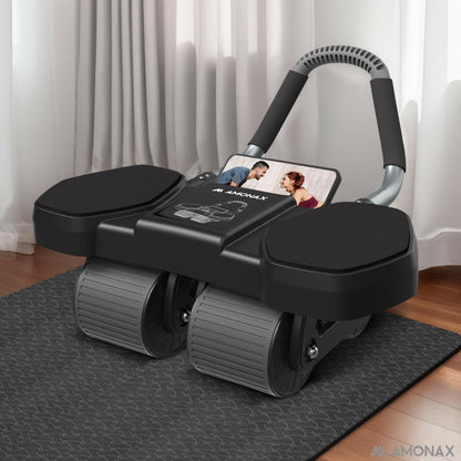 Bauchmuskeltrainer AB Roller 2-in-1 mit Kniematte - bis 150kg