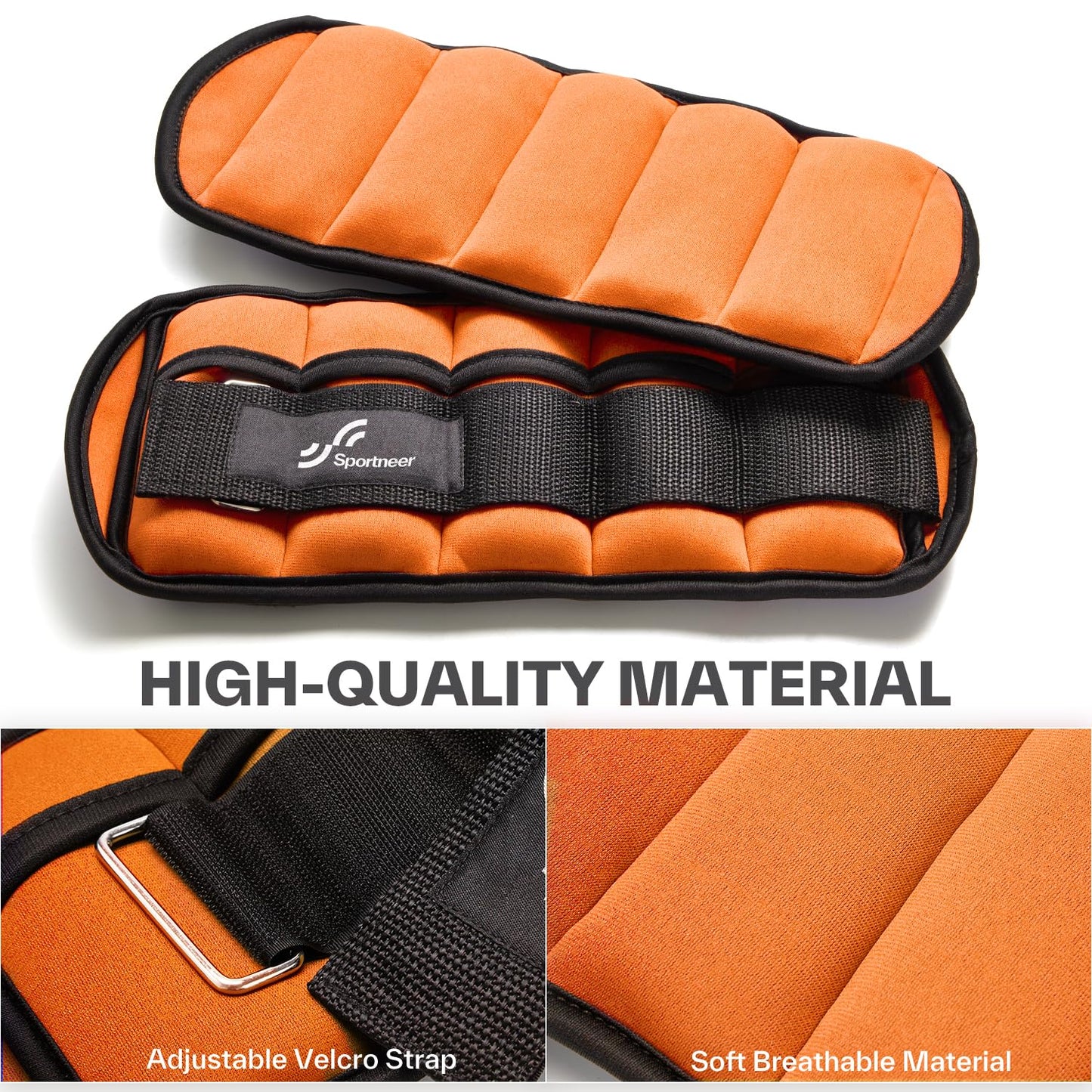 Knöchelgewichte Verstellbar 2er Pack - 0,45-2,25kg pro Knöchel