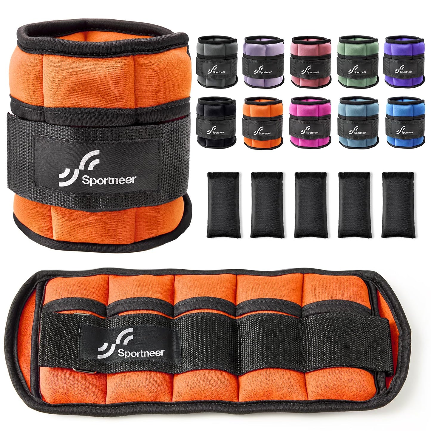 Knöchelgewichte Verstellbar 2er Pack - 0,45-2,25kg pro Knöchel