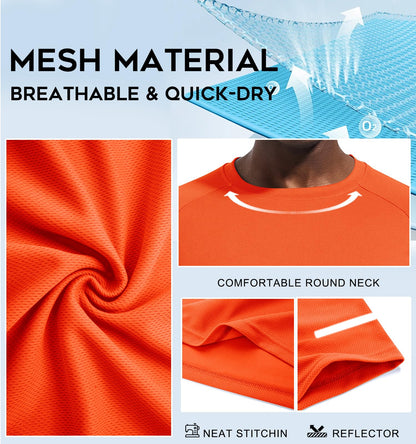 Sport T-Shirt Herren 3er/5er Pack - Atmungsaktiv & Schnelltrocknend