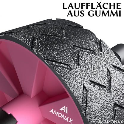Bauchmuskeltrainer AB Roller 2-in-1 mit Kniematte - bis 150kg