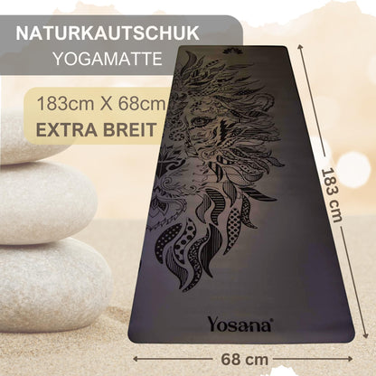 Yogamatte Naturkautschuk Ultra Grip - Extra Breit 68cm 4mm
