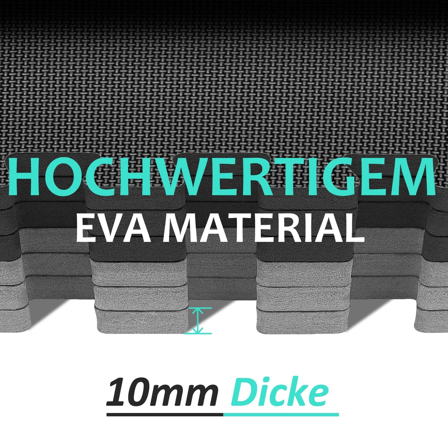 Bodenschutzmatten Fitness Puzzlematten 31x31cm - EVA Schutzmatte