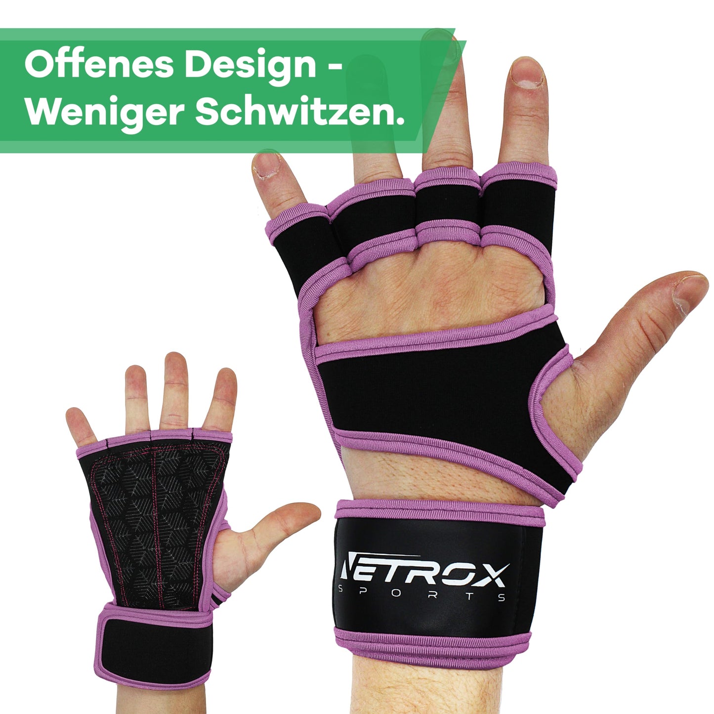 Trainingshandschuhe mit Handgelenkbandage 40cm - Rutschfest