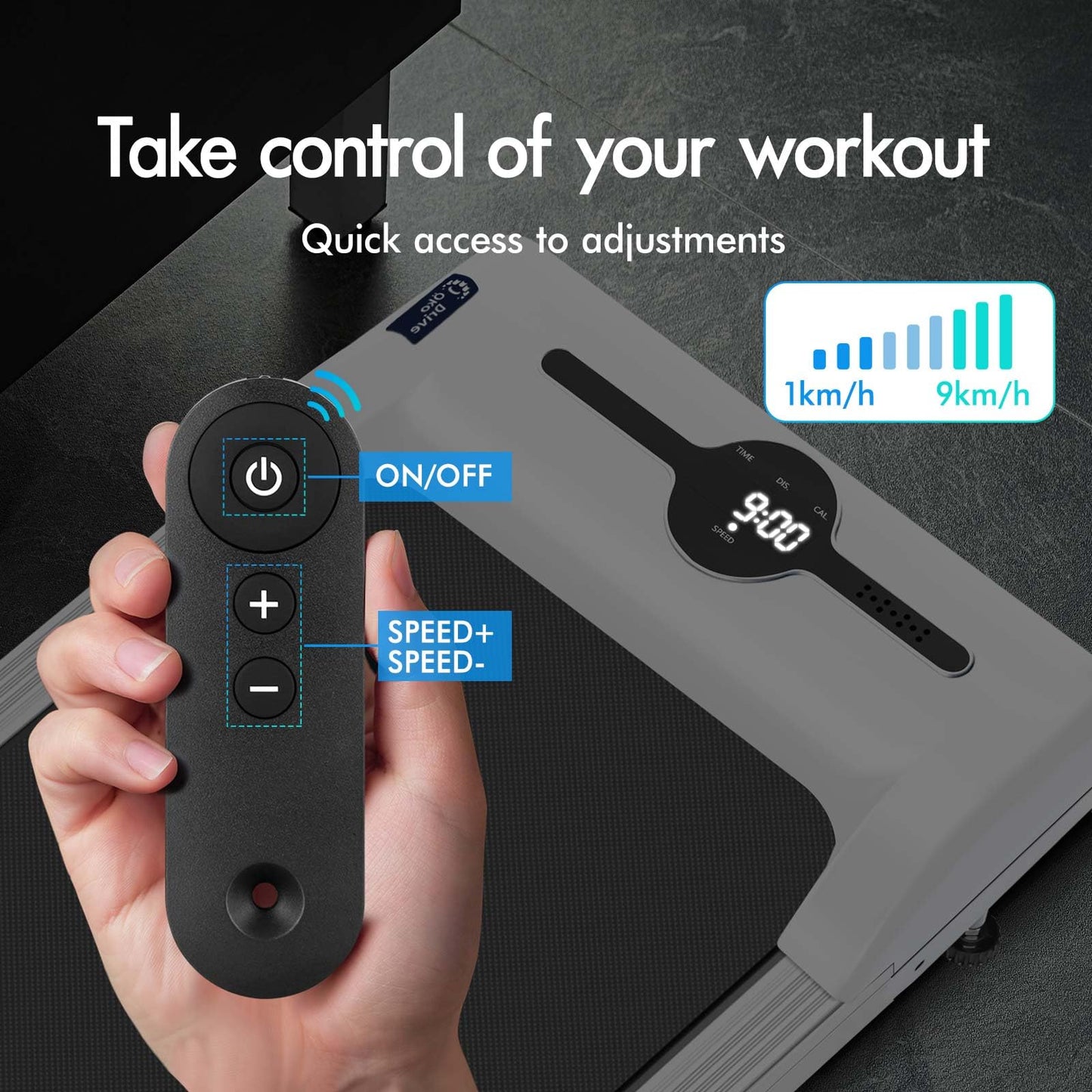 Laufband Walking Pad Klappbar 2,2 PS - Bluetooth LED bis 120kg