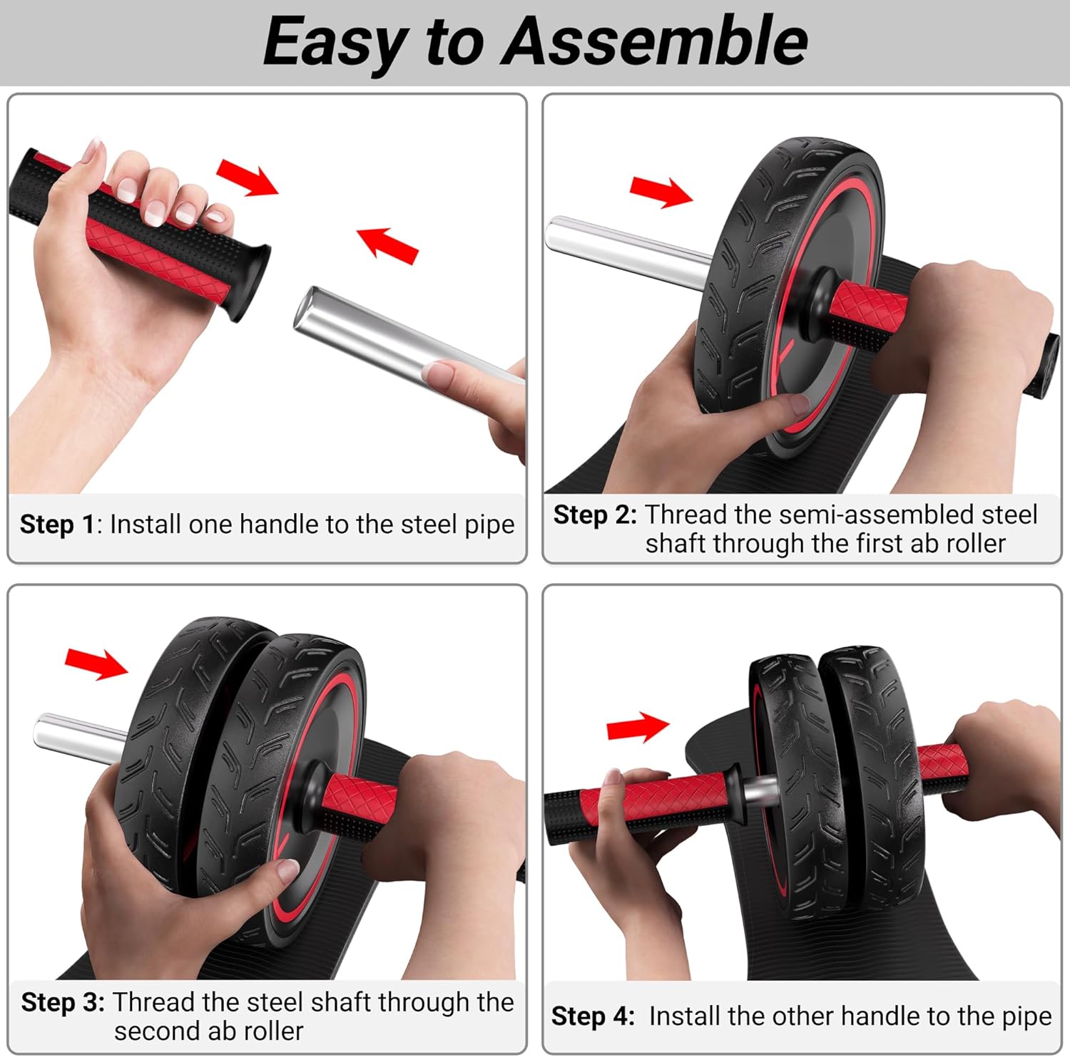 AB Roller Kniepolster Fitness Heimtraining
